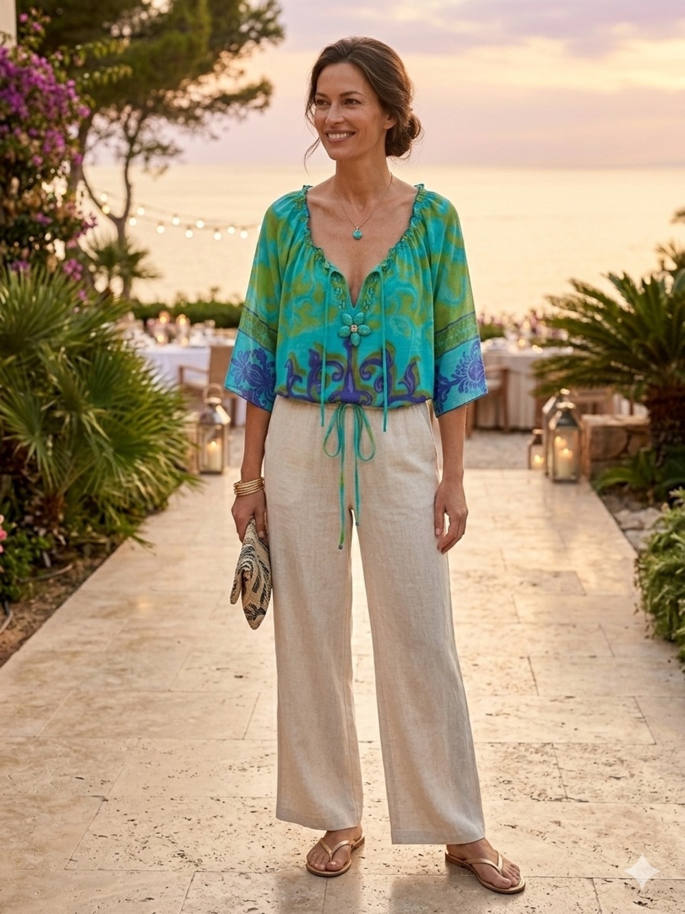 Halé Bob Cabana Silk Blend Tunic Top Small Beach Vacation Pool - Picture 4 of 11